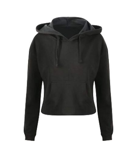 Sweat Court À Capuche Girlie Femme Noir AWDis