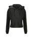 Sweat Court À Capuche Girlie Femme Noir AWDis-1