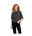 Sweat Manches Dolman Femme Gris Foncé Chiné Only-4