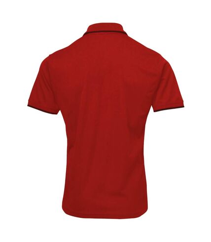 Polo hommes rouge/noir Premier Premier