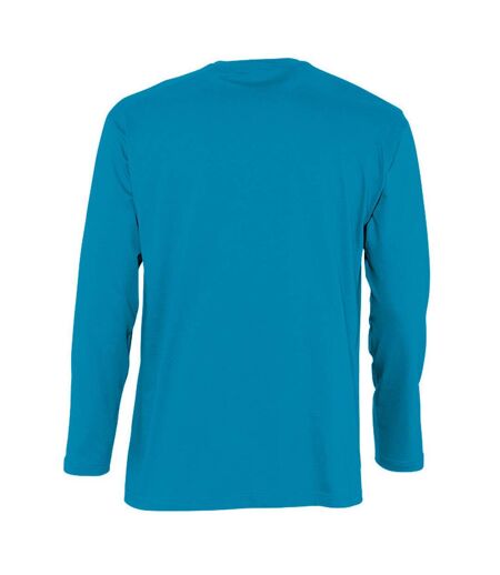 SOLS Mens Monarch Long Sleeve T-Shirt (Aqua)
