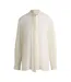 Womens/ladies Tie Neck Long-sleeved Blouse White Boss-2