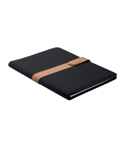 Faux rpet a4 conference folder one size black MidOcean