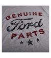 Ford T-Shirt Mens Genuine Parts (Gris chiné/Bourgogne) - UTTV1068