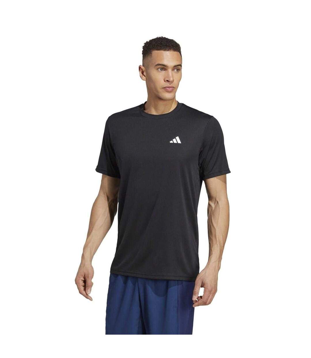 T-shirt Entraînement Essentials Homme Noir Blanc Adidas-1