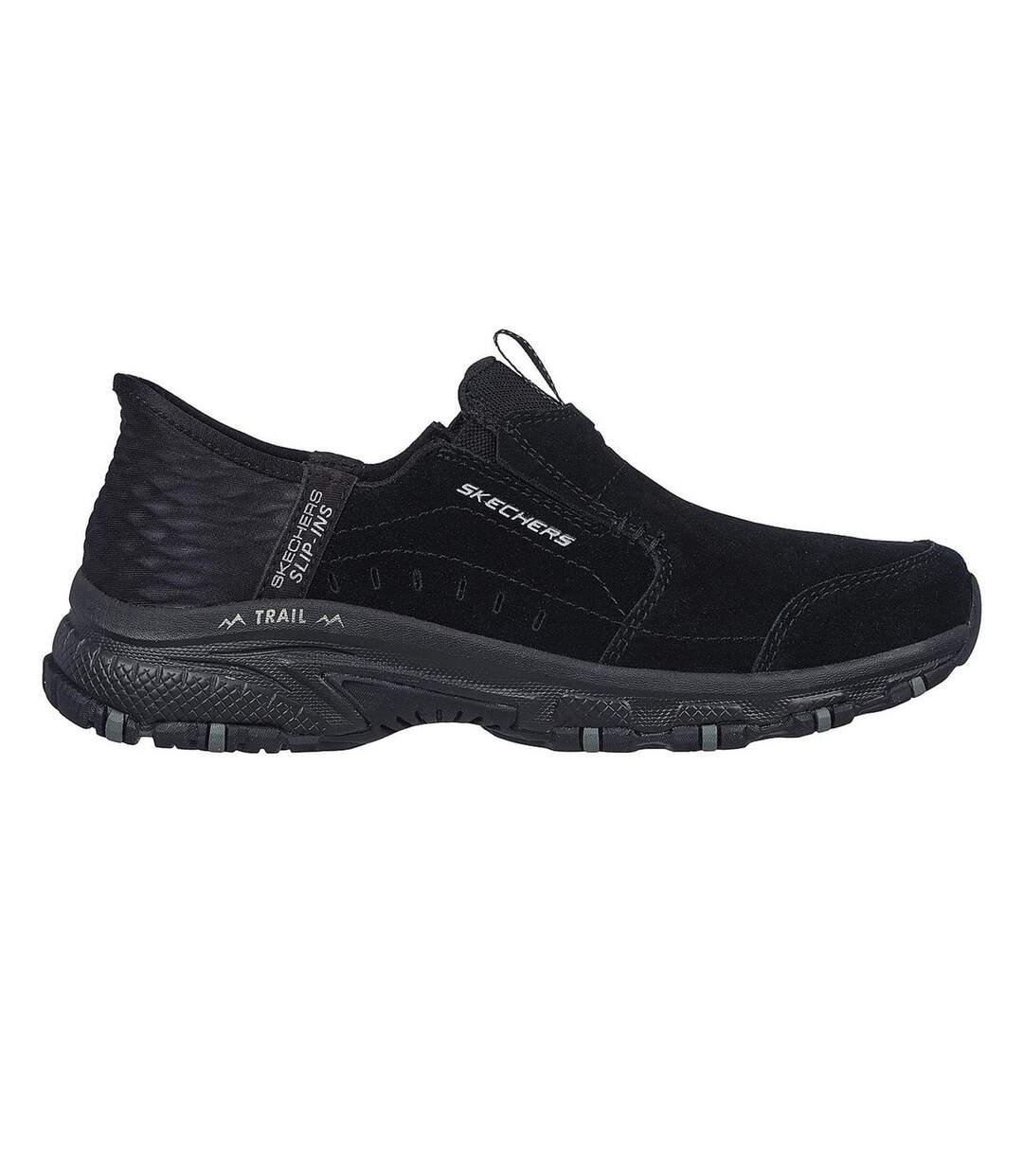 Womens/ladies Sunapee Rugged Leather Boots Black Skechers-1