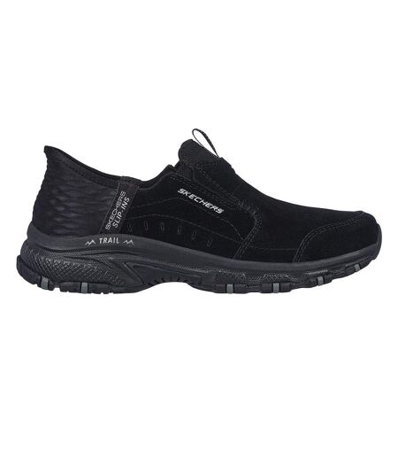 Womens/ladies Sunapee Rugged Leather Boots Black Skechers