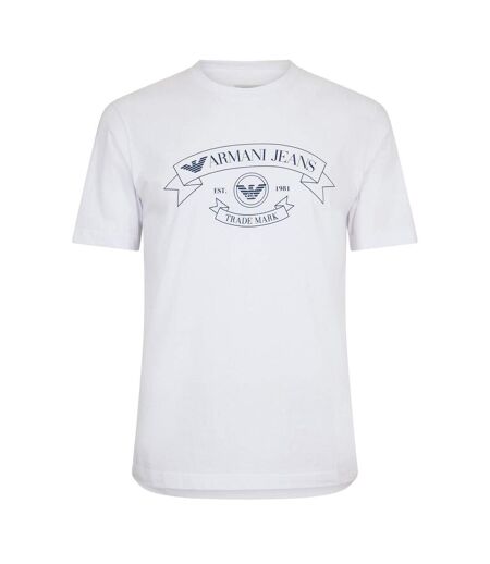 Mens Eagle Crest Regular T-shirt White Emporio Armani EA7