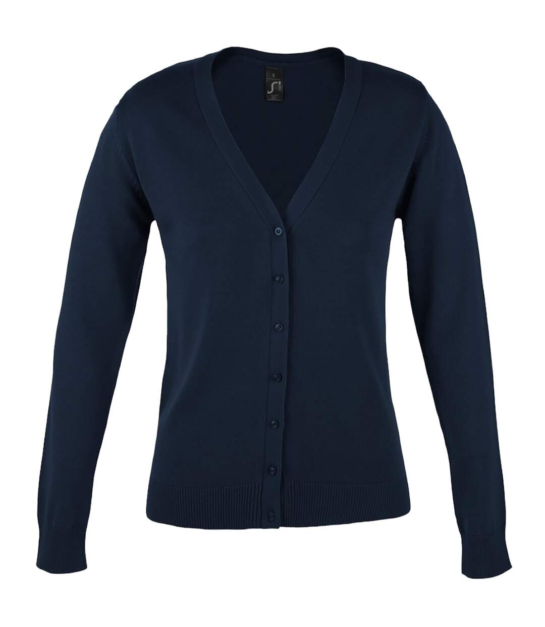 Golden gilet à manches longues femme bleu marine SOLS