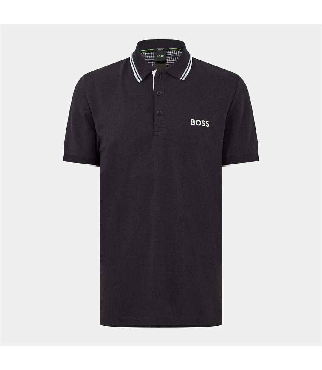 Mens Paddy Pro Cotton Pique Polo Shirt Dark Blue Boss-1