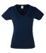 Fruit Of The Loom Ladies Lady-Fit Valueweight V-Neck Short Sleeve T-Shirt (Deep Navy) - UTBC1361