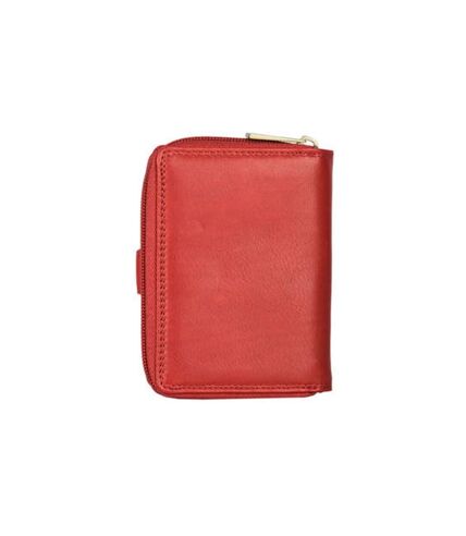 Katana - Portefeuille compact en cuir - rouge - 8744