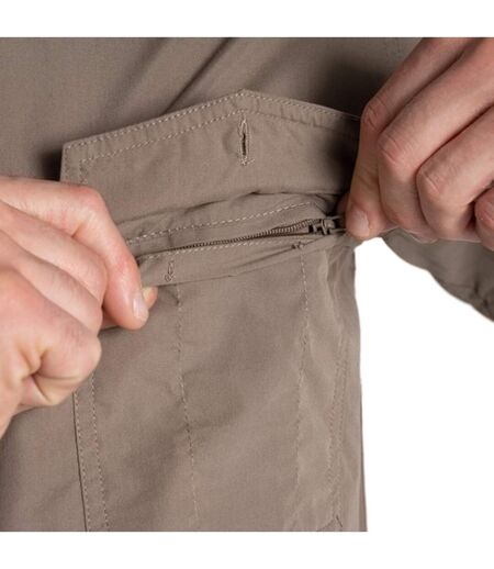 Mens Expert Kiwi Short-sleeved Shirt Pebble Craghoppers