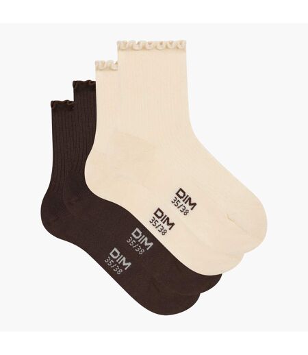 Lot de 2 paires de Chaussettes Coton Modal