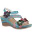 Riva Womens/Ladies Paphos Leather Heel Sandals (Turquoise) - UTFS10749