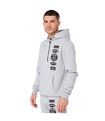 Mens Mono Hybrid Hoodie Grey Marl Mercier