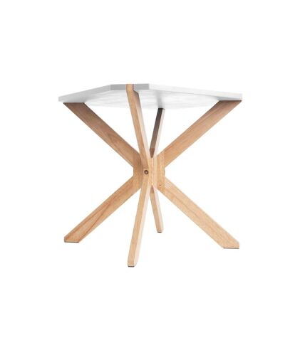 Table d'appoint scandinave en bois Miste - L. 60 x H. 40 cm - Blanc
