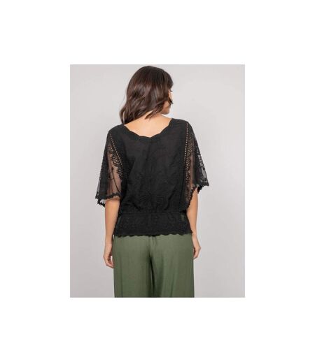 Top manches papillons broderie FLEURETTE - Dona X Lisa