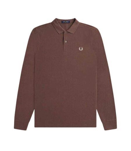 Polo Manches Longues Classic Homme Rouge Orange Fred Perry