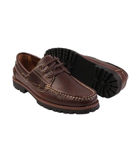 Chaussures bateau isaac homme marron Where´s That From