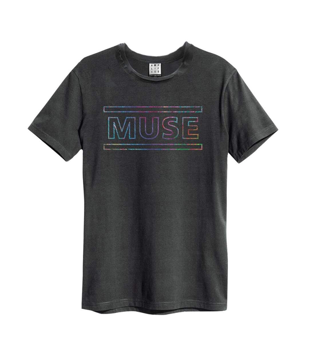T-shirt Rainbow Logo Adulte Gris Foncé Amplified-1