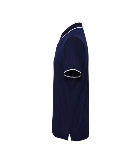Polo Coolchecker Homme Bleu Marine Blanc Premier