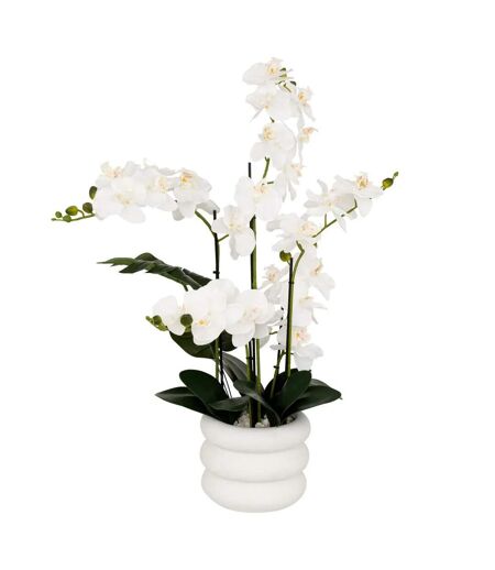 Orchidée Artificielle en Pot Mick 80cm Blanc