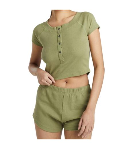 Ensemble De Vêtements De Détente Motif/style Uni Femme Vert Kaki Brave Soul