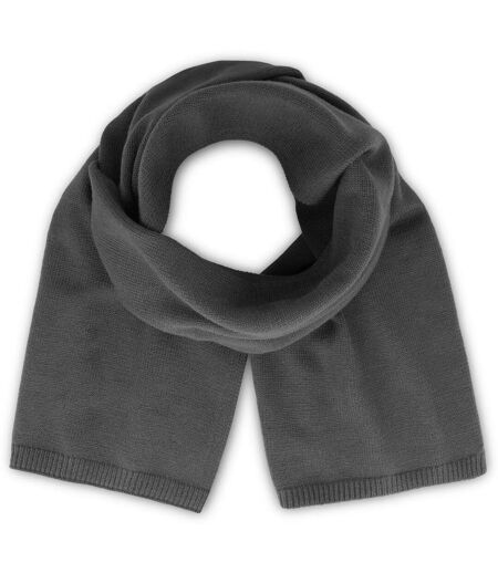 Unisex adult wind recycled polyester scarf one size dark grey Atlantis