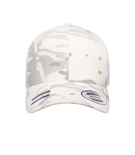 Casquette trucker flexfit multicam blanc cassé Yupoong