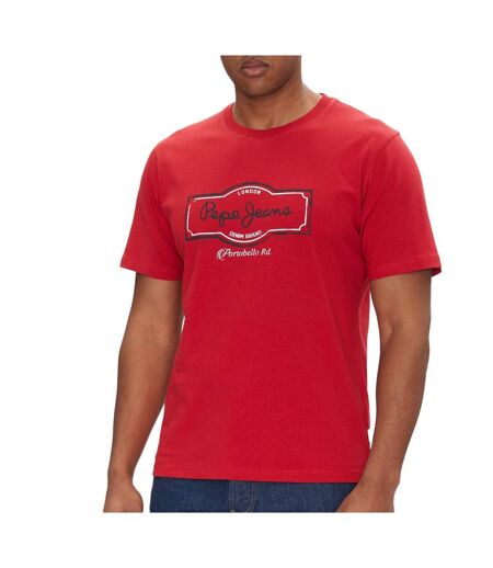 T-shirt rouge homme pepe jeans daxton - l