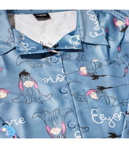Ensemble De Pyjama Long Motif Bourriquet Femme Bleu Winnie The Pooh