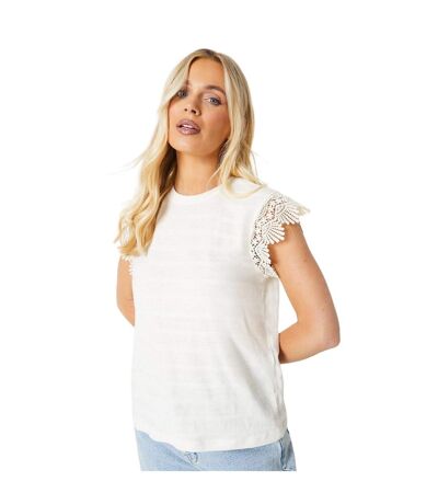 T-shirt femme blanc cassé Principles