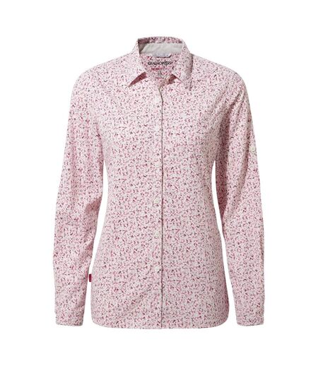 Womens/ladies Regular Long-sleeved Shirt Raspberry Craghoppers