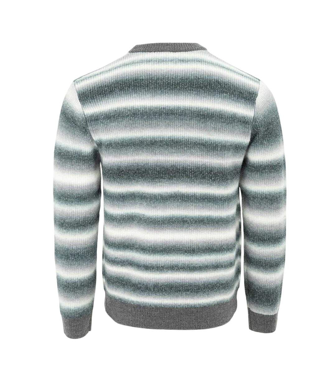 Mens Acrylic Jumper Grey White SoulCal-2
