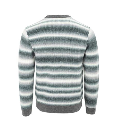 Mens Acrylic Jumper Grey White SoulCal