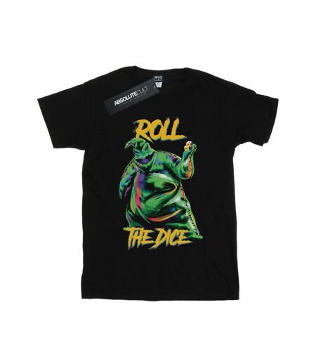 Disney Womens/Ladies Nightmare Before Christmas Oogie Boogie Dice Cotton Boyfriend T-Shirt (Noir) - UTBI41457