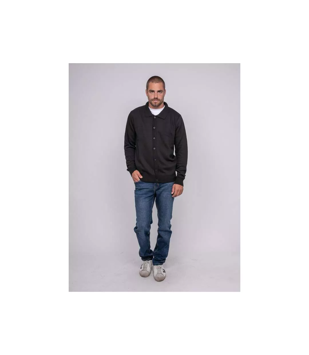Cardigan col polo  boutonné LATOMIA-4