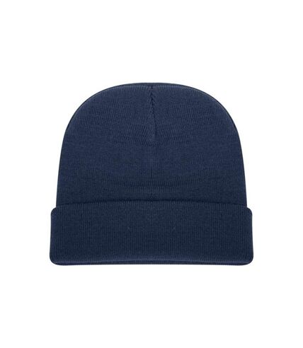 Bonnet tricoté avec revers mixte bleu marine Absolute Apparel