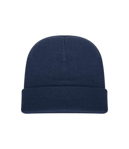 Bonnet tricoté avec revers mixte bleu marine Absolute Apparel