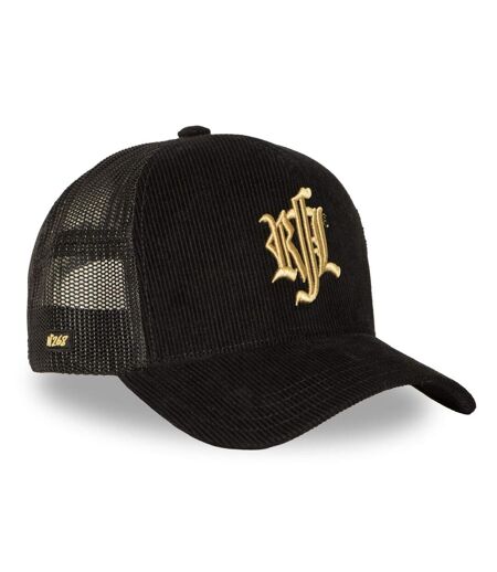 Casquette trucker en velours avec filet logo brodé Black Hole Sun Rock'n Free Life