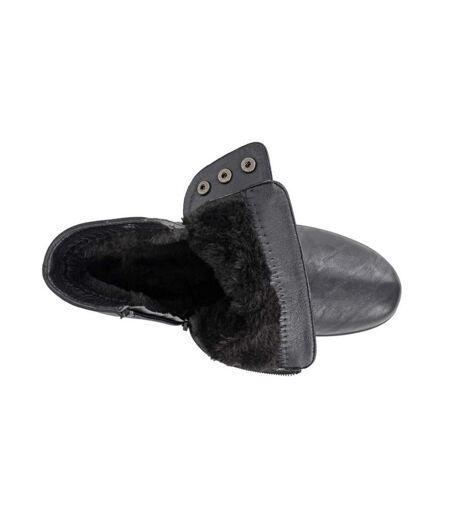 Boulevard Womens/Ladies Zip Ankle Boots (Black) - UTDF2295