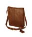 Leather narrow messenger bag one size tan Eastern Counties