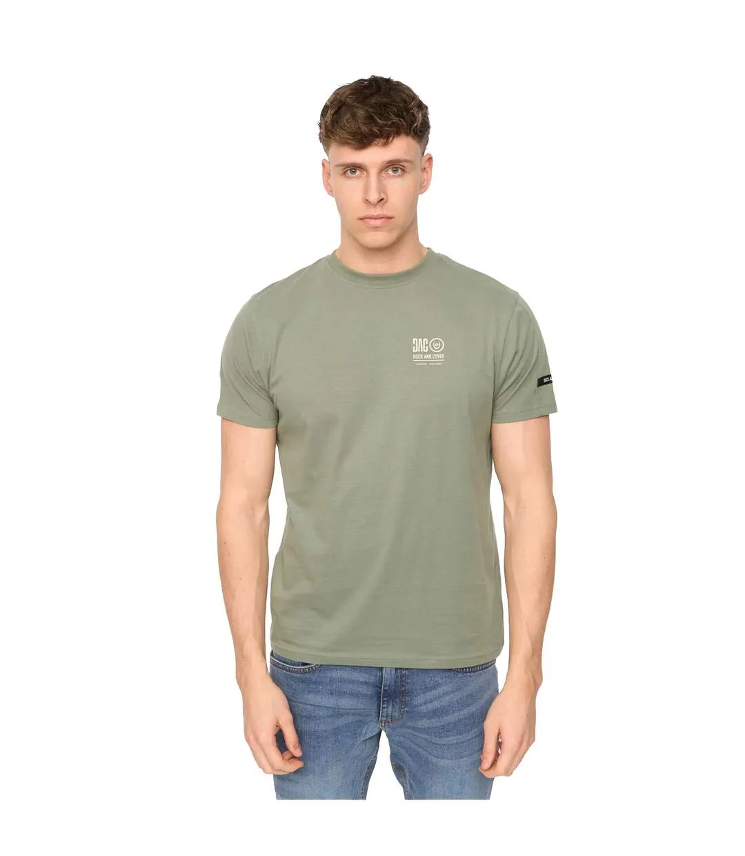 Mens Lynnfold Cotton Everyday T-shirt Olive Duck And Cover-3