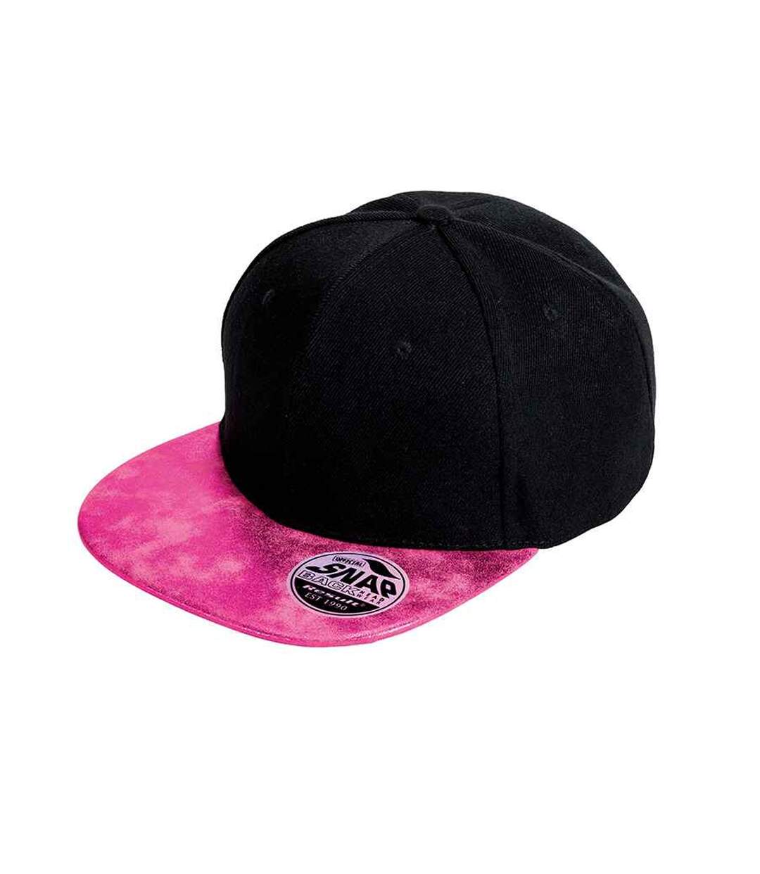 Casquette Ajustable Bronx Noir Rose Result Headwear-2