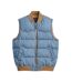 Mens Western Puffer Gilet Light Blue Brown Levis-2