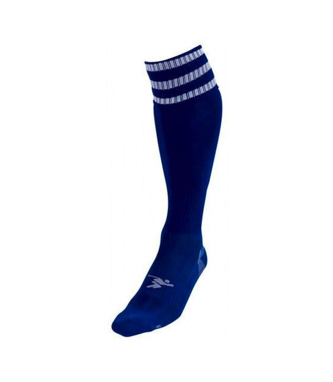 Chaussettes de football pro adulte bleu marine / blanc Precision