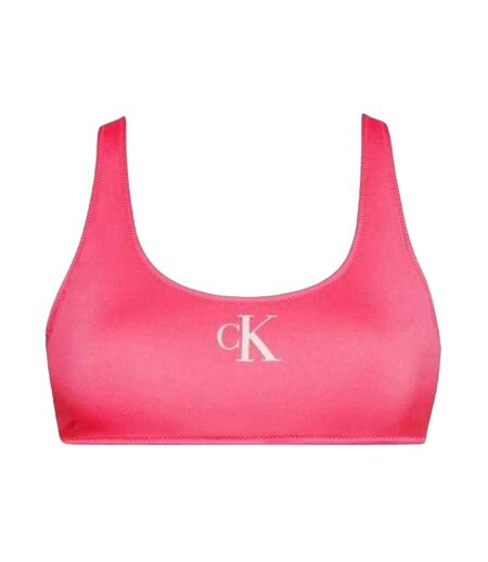 Haut De Maillot De Bain Motif/style Logo Femme Rose Calvin Klein