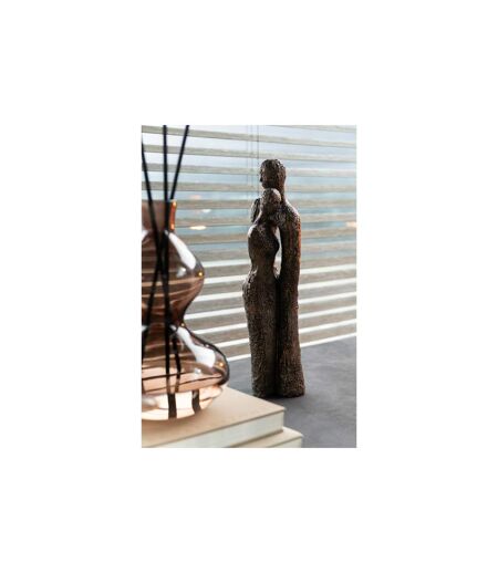 Statuette Couple Debout Câlin 48cm Marron & Or