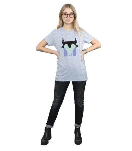 Disney - T-shirt ALPHABET M IS FOR MALEFICENT - Femme (Gris chiné) - UTBI16845